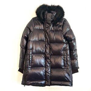 The North Face Glossy Black Puffer Jacket